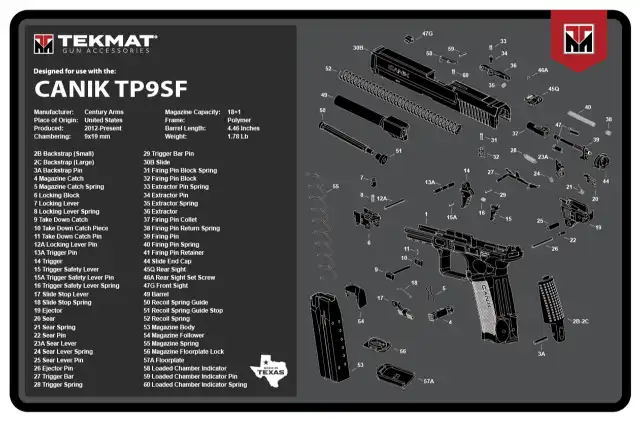 Canik TP9SF Gun Cleaning Mat