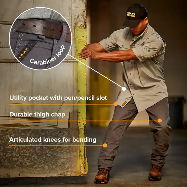 REBAR M4 RELAXED DURASTRETCH MADE TOUGH DOUBLE FRONT STACKABLE STRAIGHT LEG PANT - WREN - image 7