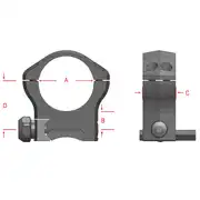 Thumbnail of 7214M Warne Mountain Tech 30mm, Medium Matte Rings, image 3