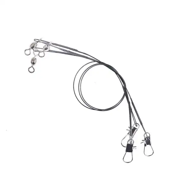 Nylon-Coated Wire Leader with Crane Swivel & Snap