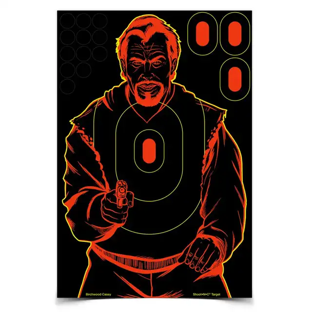 SHOOT•N•C® 12 INCH X 18 INCH BAD GUY, 5 TARGETS