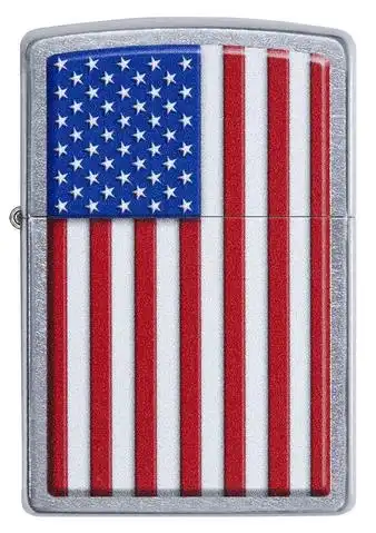 Patriotic Pocket Lighter - Street Chrome