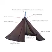 Thumbnail of 8 Person Brown Hot Tent Bundle, image 6