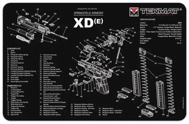 Springfield Armory XDe - TekMat Gun Cleaning Mat