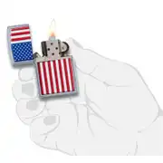 Thumbnail of Patriotic Pocket Lighter - Street Chrome, image 3
