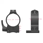Thumbnail of 2R7LM Warne 1 inch Ruger M77, QD, High Matte Rings, image 3