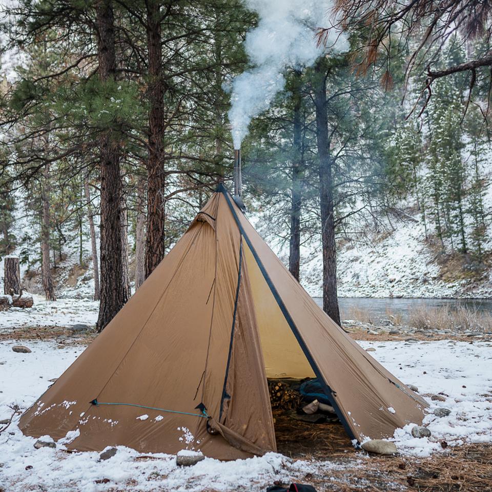 8 Person Brown Hot Tent Bundle | Guidefitter