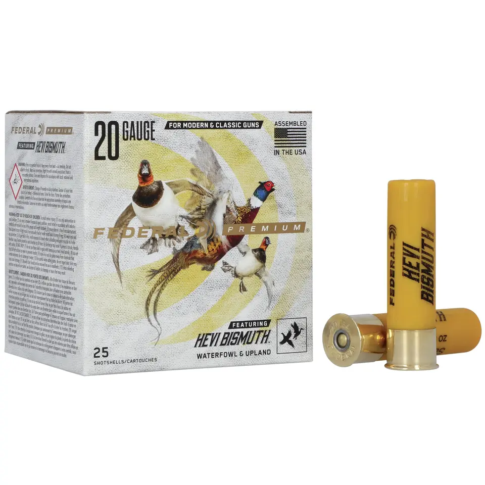 Premium HEVIBismuth 20 Gauge Shot Size 4 Shot Charge 1 1/8 Guidefitter