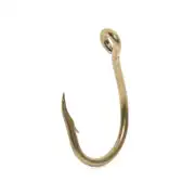 Mustad 92671-BR-3/0 Forged Bronze Beak Hook – Special Long Shank, Reversed Design